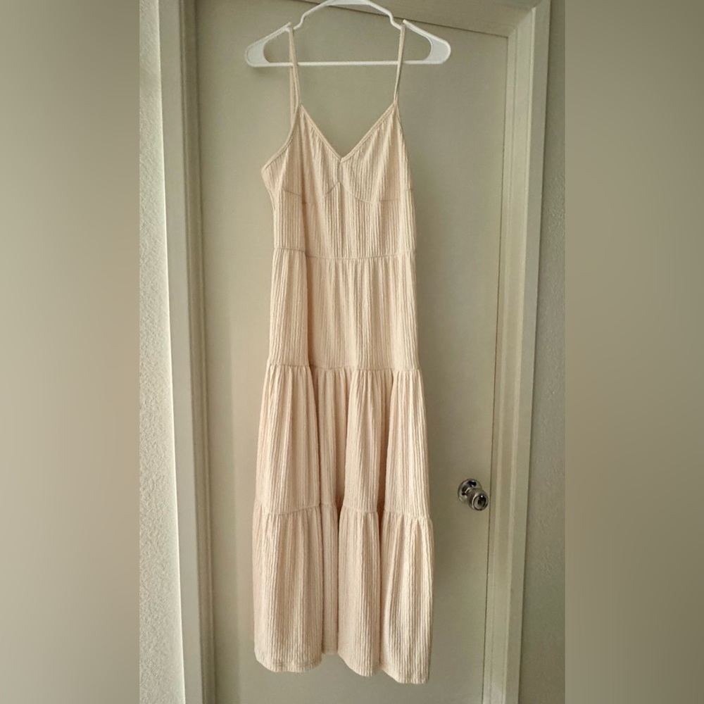 SHEIN Cream Strappy Maxi Dress